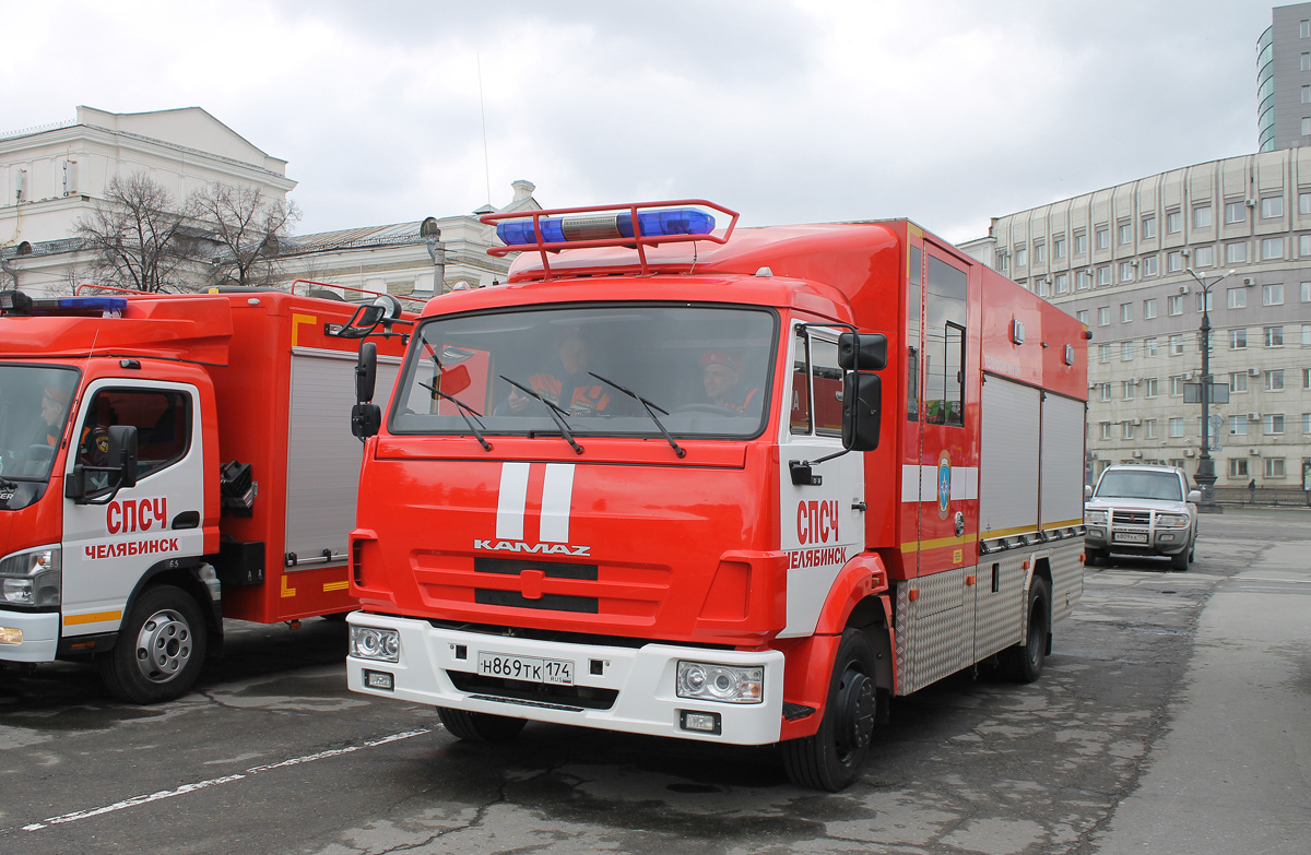 Челябинская область, № Н 869 ТК 174 — КамАЗ-4308-C4(25); Челябинская область — Чемпионат УрФО по пожарному триатлону  и день пожарной охраны 2018