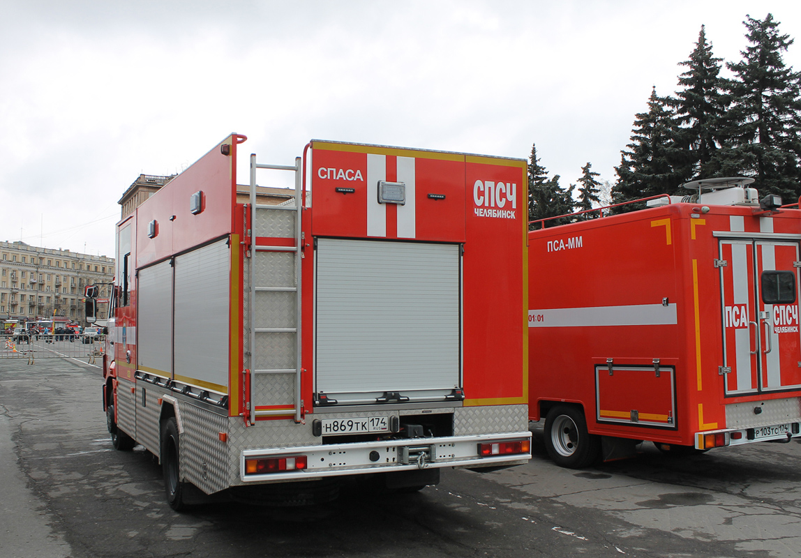 Челябинская область, № Н 869 ТК 174 — КамАЗ-4308-C4(25); Челябинская область — Чемпионат УрФО по пожарному триатлону  и день пожарной охраны 2018