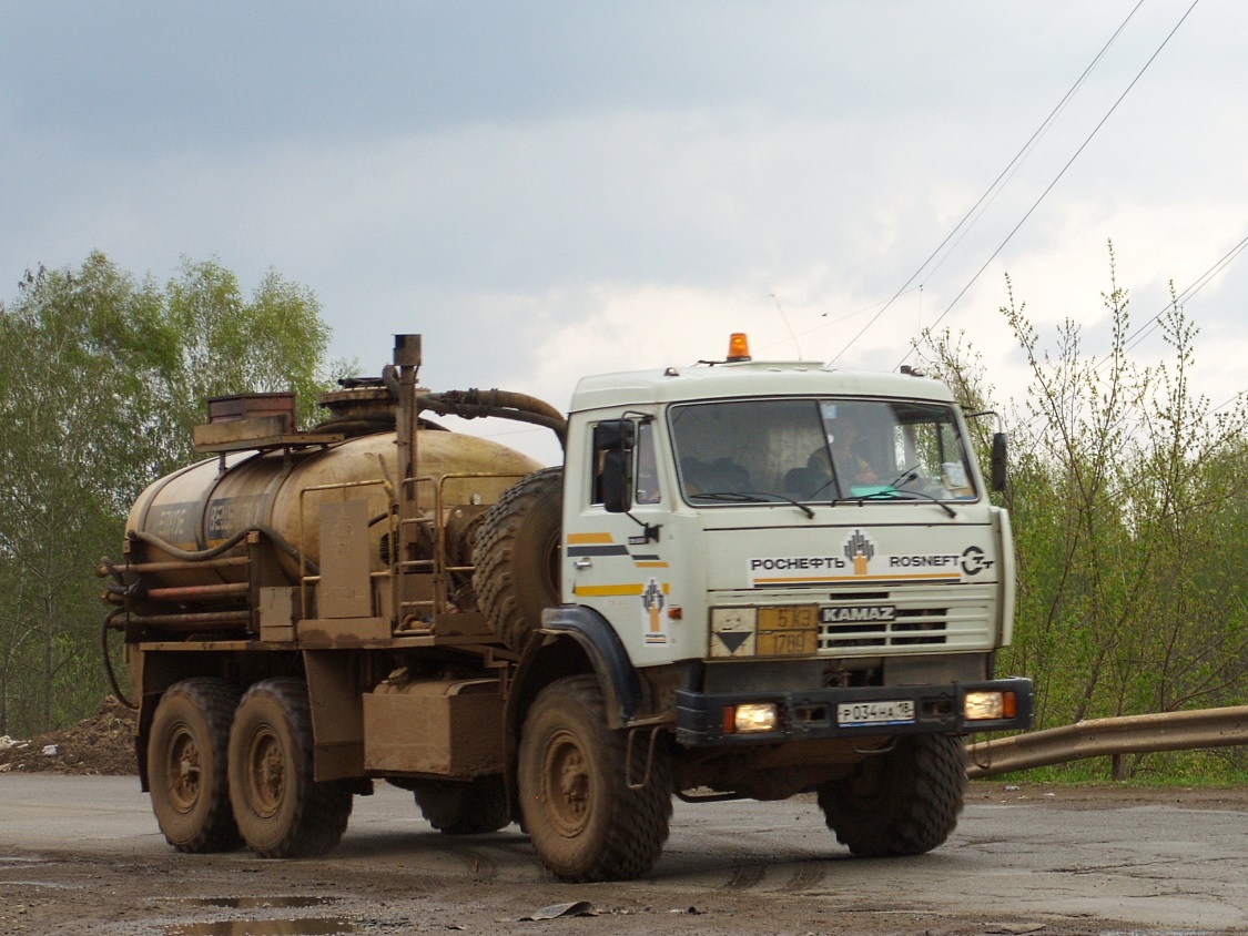 Удмуртия, № Р 034 НА 18 — КамАЗ-43118-15 [43118R]