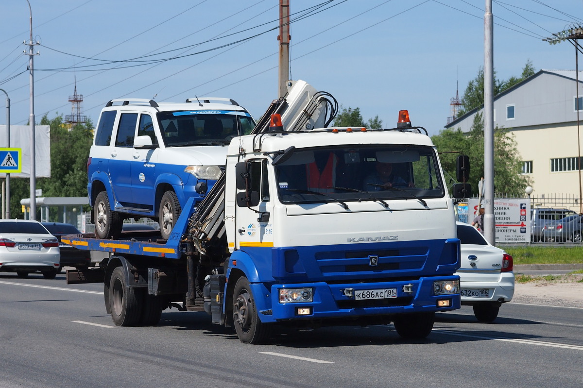 Ханты-Мансийский автоном.округ, № К 686 АС 186 — КамАЗ-4308-C4(25)
