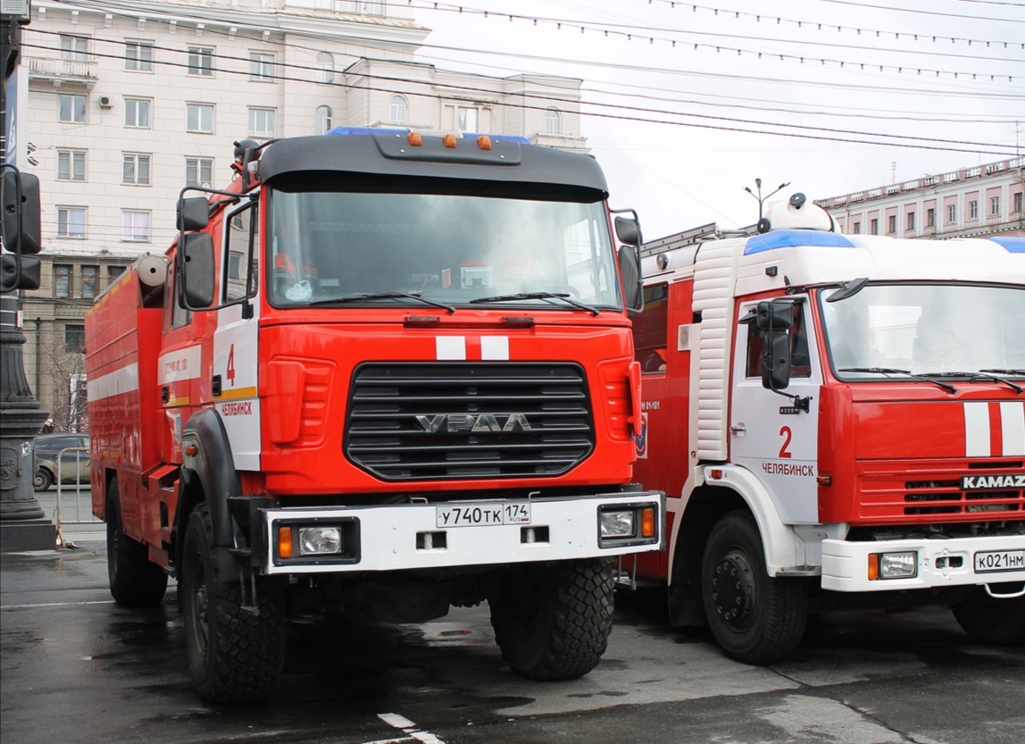 Челябинская область, № У 740 ТК 174 — Урал-43206-79; Челябинская область — Чемпионат УрФО по пожарному триатлону  и день пожарной охраны 2018