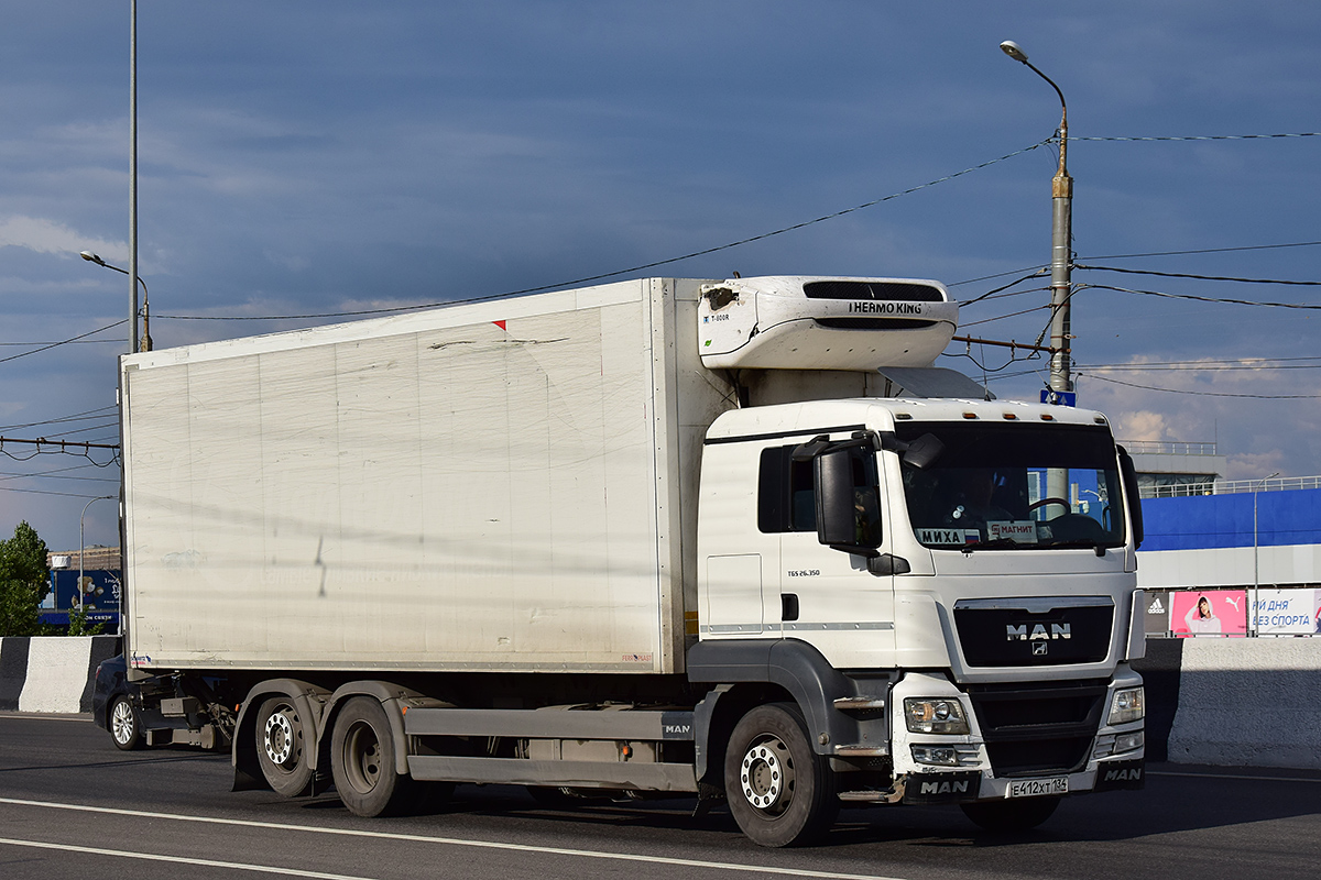 Волгоградская область, № Е 412 ХТ 134 — MAN TGS 26.350