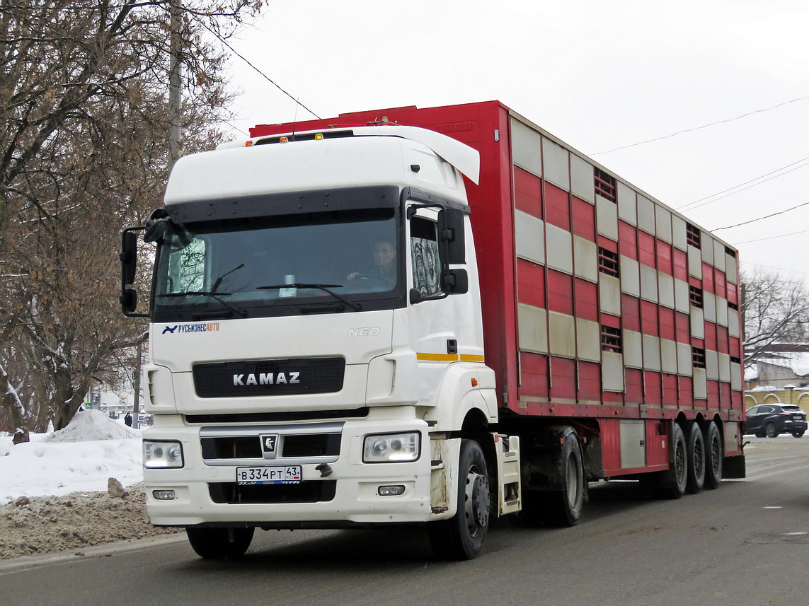 Кировская область, № В 334 РТ 43 — КамАЗ-5490-S5(87)