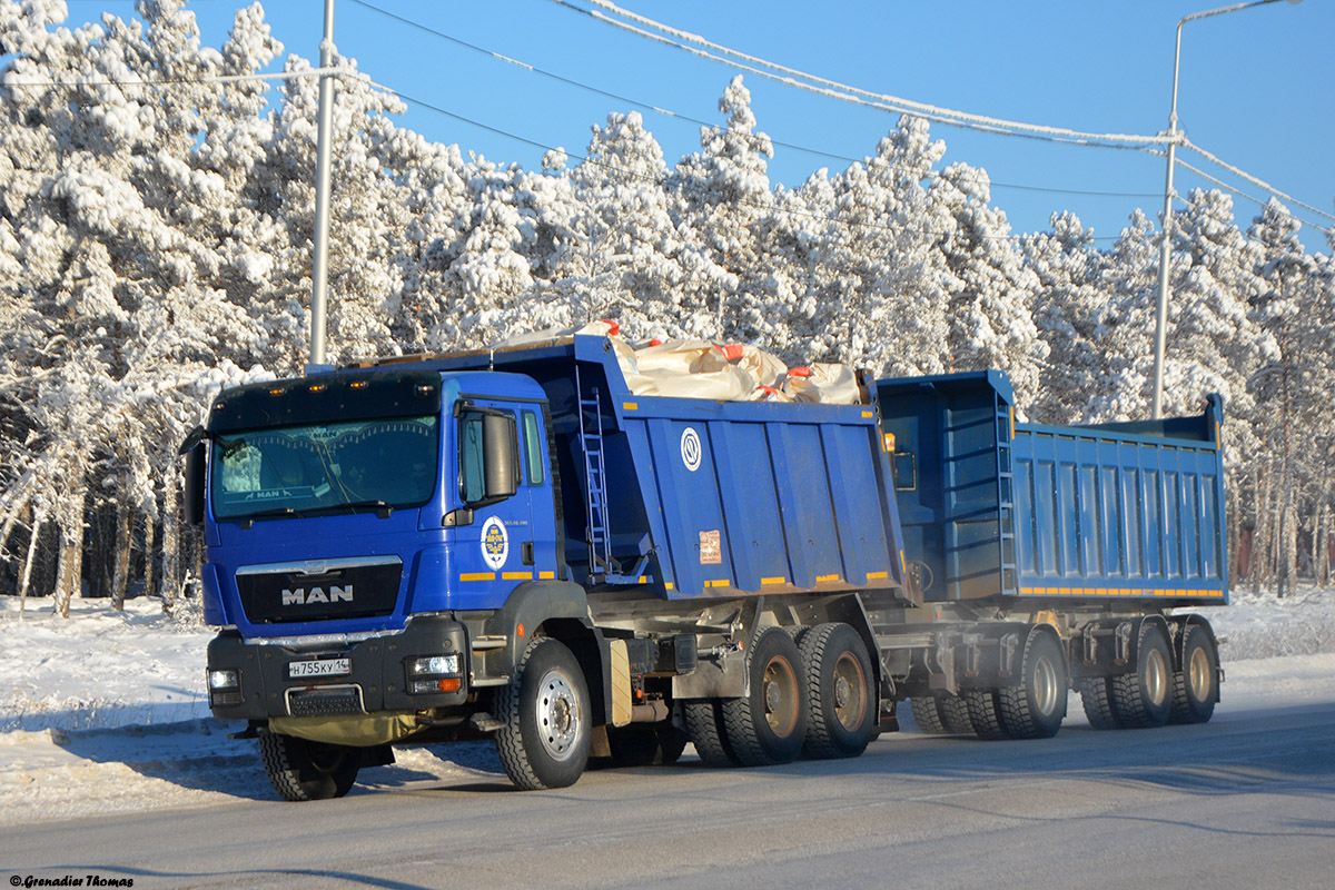 Саха (Якутия), № Н 755 КУ 14 — MAN TGS 40.400