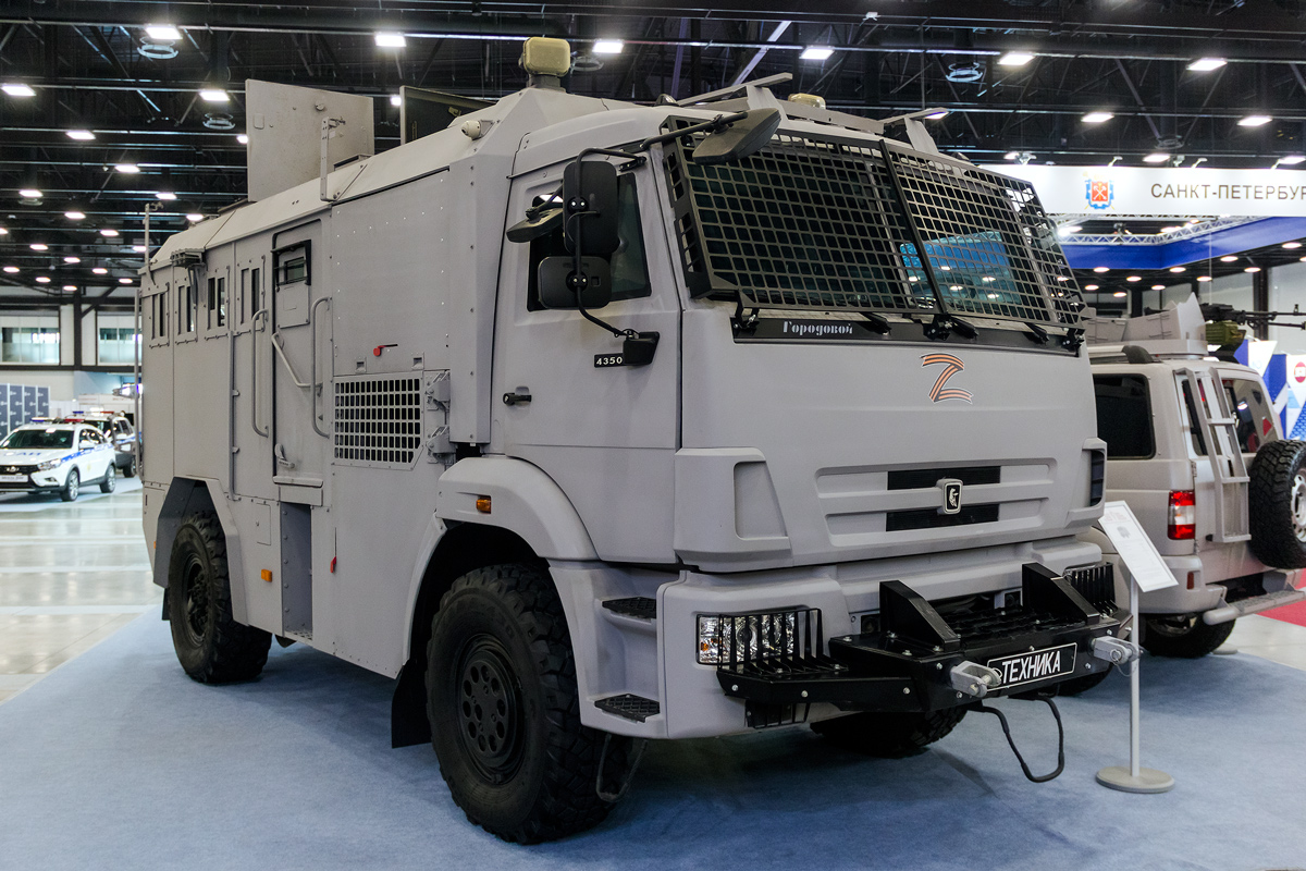 Москва, № О 991 ЕВ 799 — КамАЗ-43501-D4(26); Санкт-Петербург — Международная выставка "Экспотехностраж-2022" (16-18.03.2022 г.)