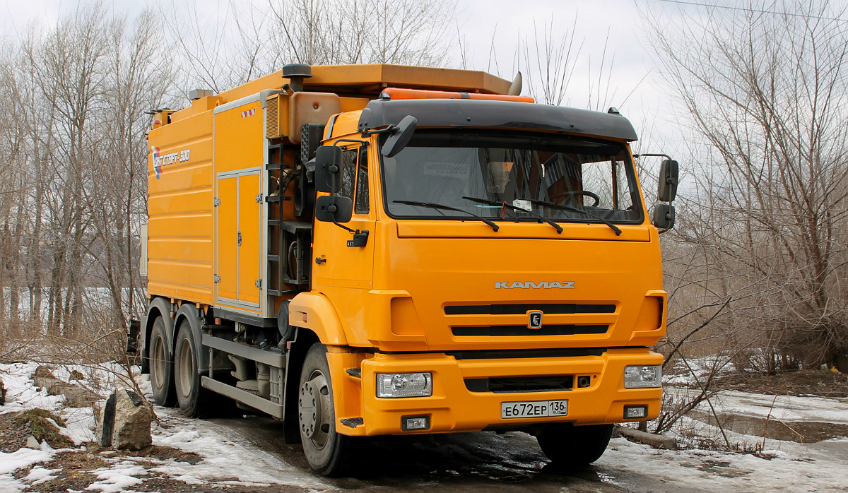 Воронежская область, № Е 672 ЕР 136 — КамАЗ-65115-A5(48)