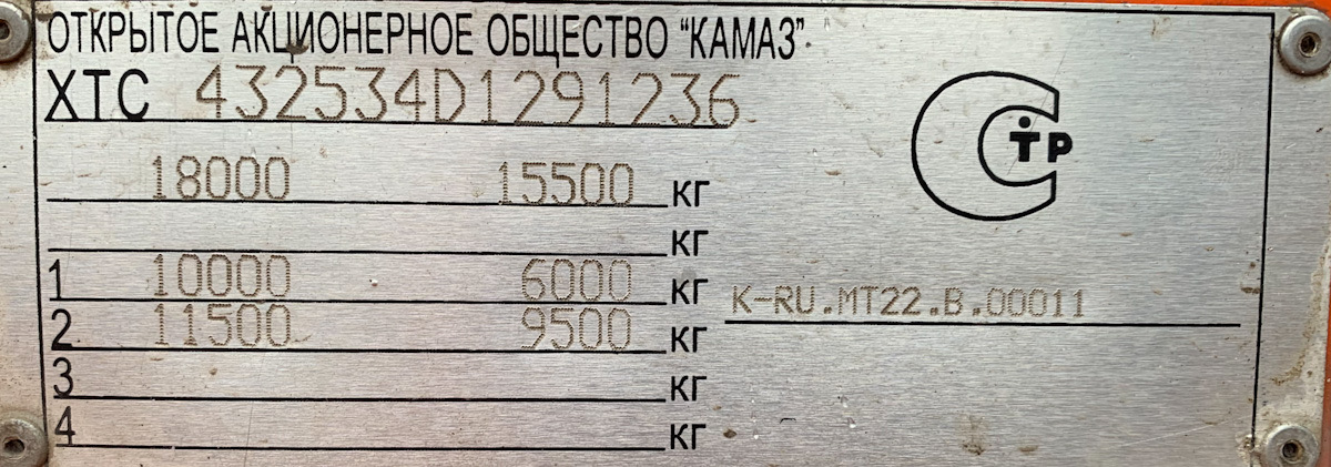 Чувашия, № Е 615 КУ 21 — КамАЗ-43253-R4(28)