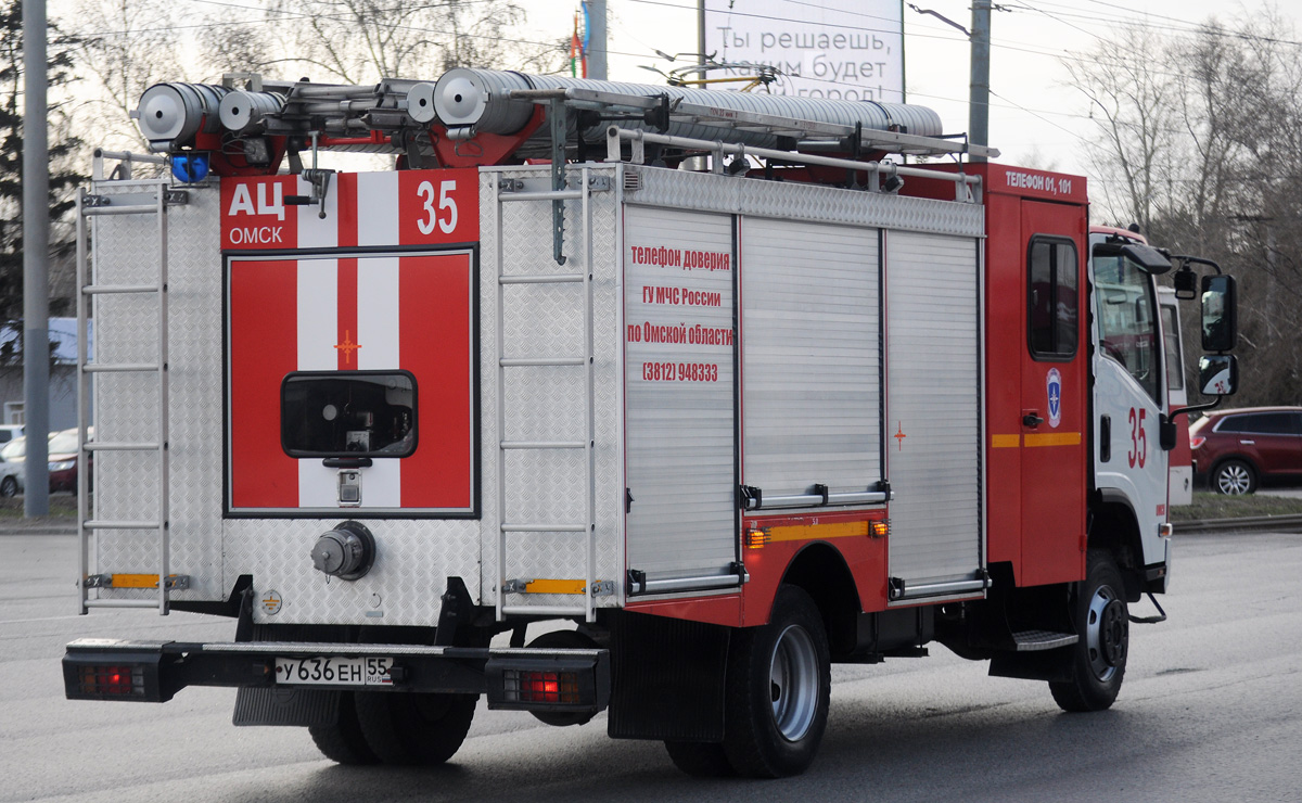 Омская область, № У 636 ЕН 55 — Isuzu NPS75 [Z7X]