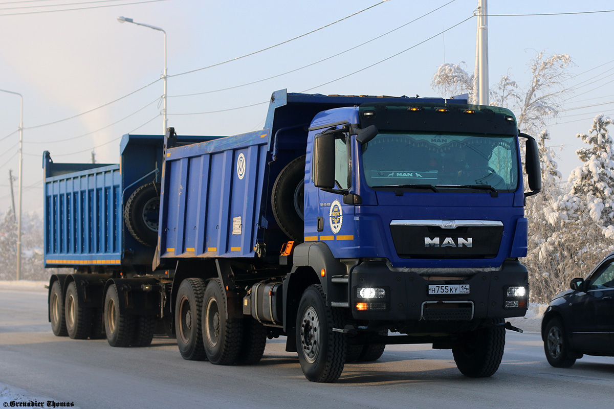Саха (Якутия), № Н 755 КУ 14 — MAN TGS 40.400