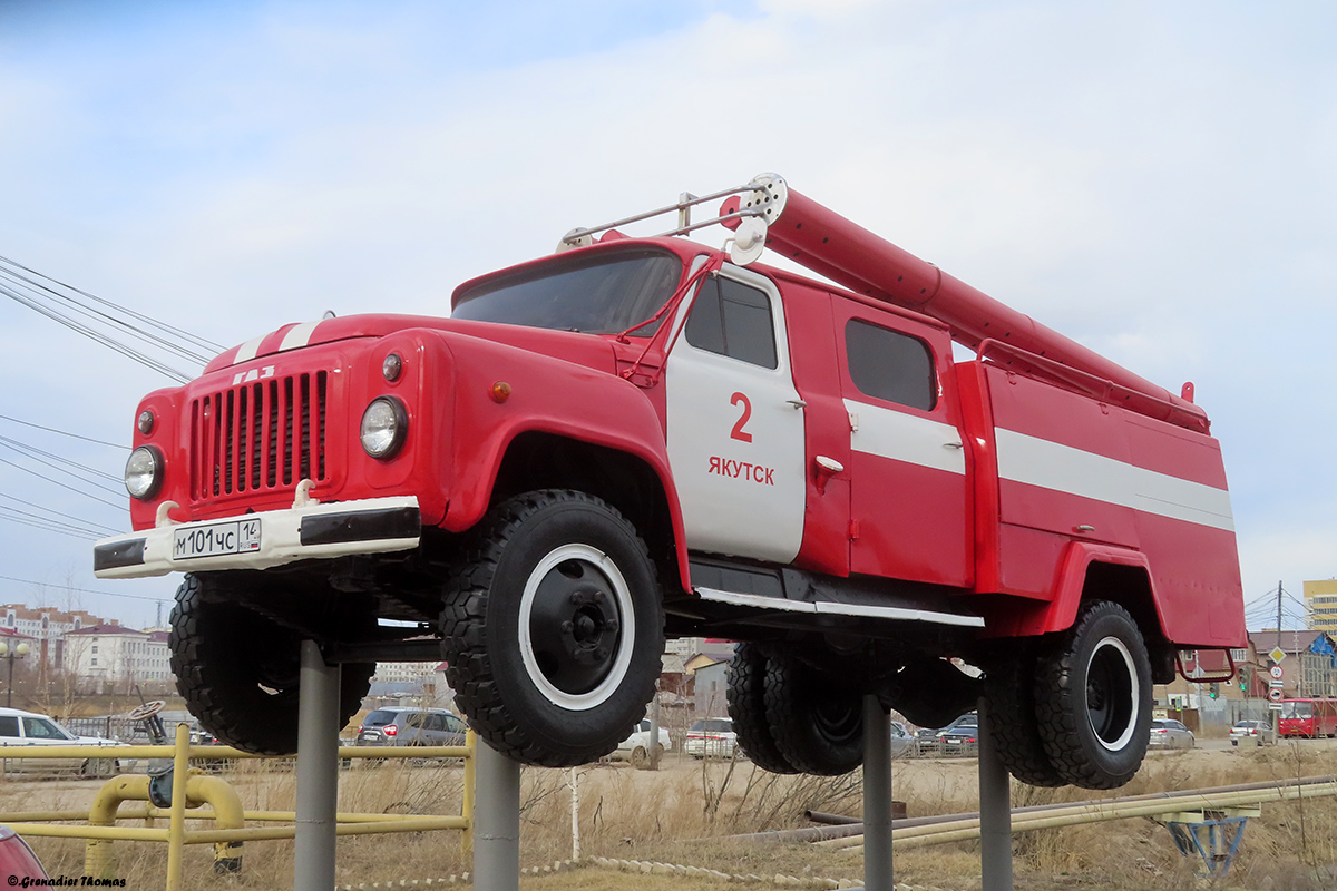Саха (Якутия), № М 101 ЧС 14 — ГАЗ-53-12; Техника на постаментах, памятники (Саха (Якутия))