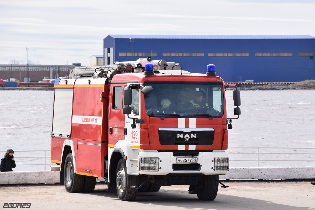 Архангельская область, № 129 — MAN TGM 18.290