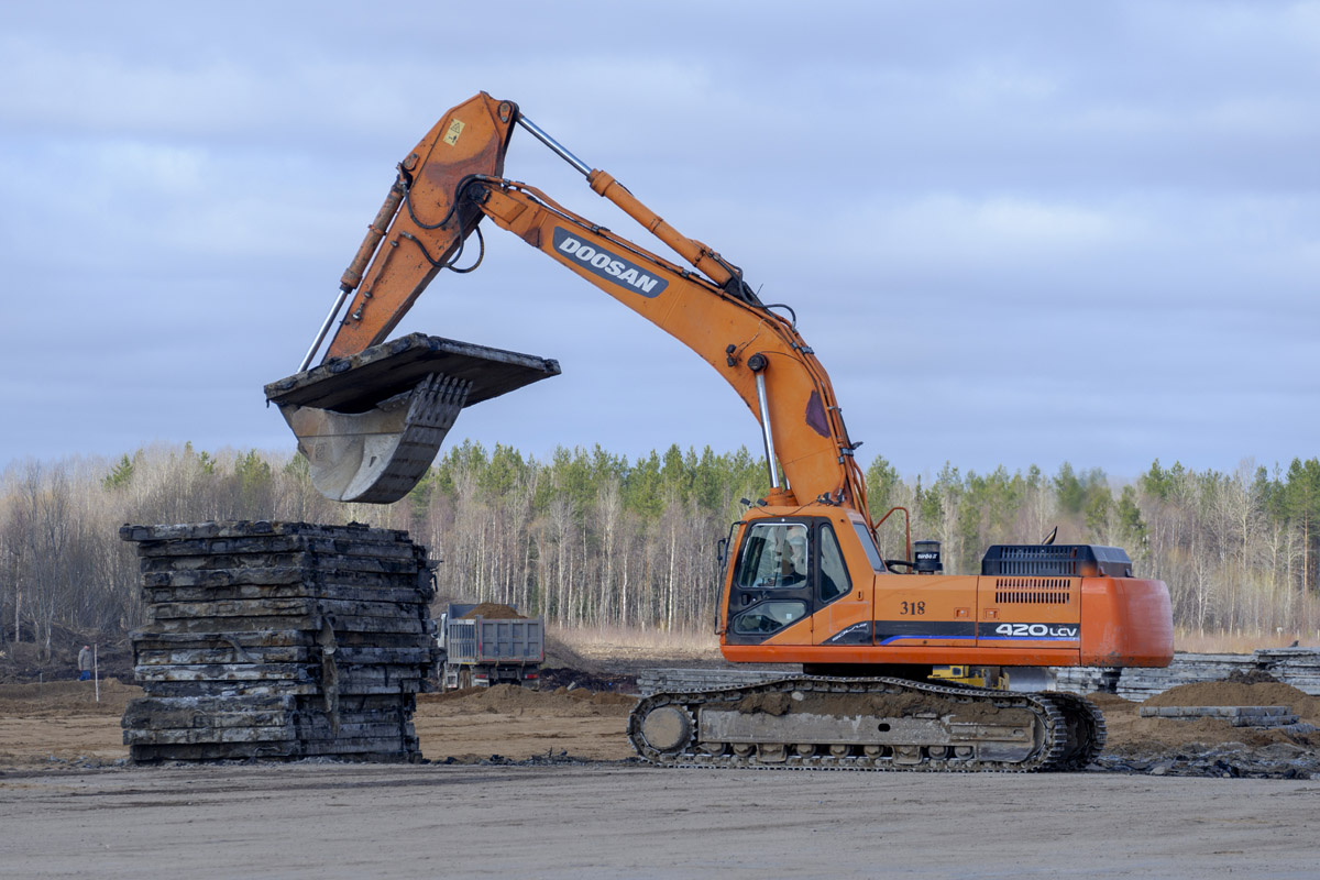 Архангельская область, № 318 — Develon (Doosan) (общая модель); Архангельская область — Спецтехника с нечитаемыми на фото номерами