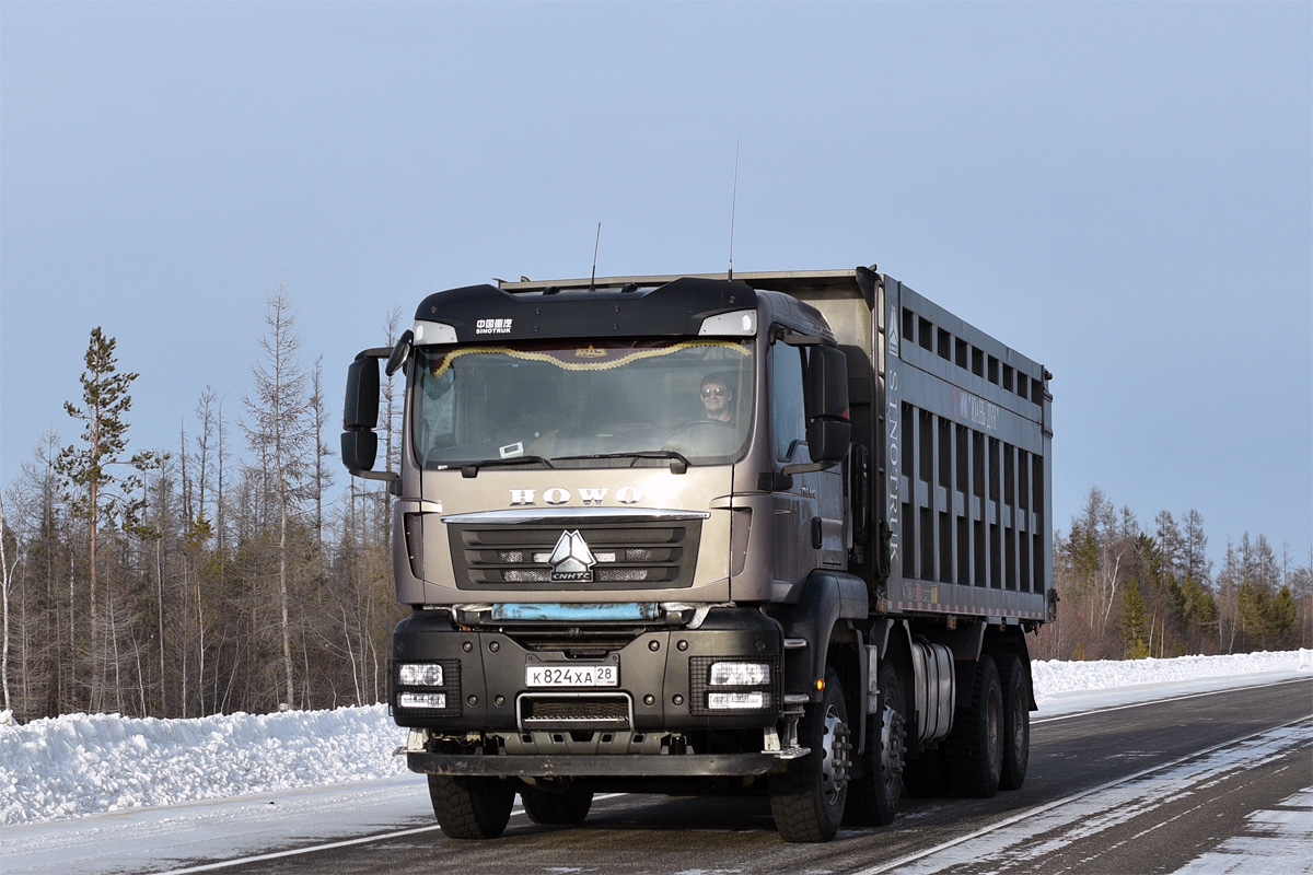 Амурская область, № К 824 ХА 28 — Howo T5G ZZ3317