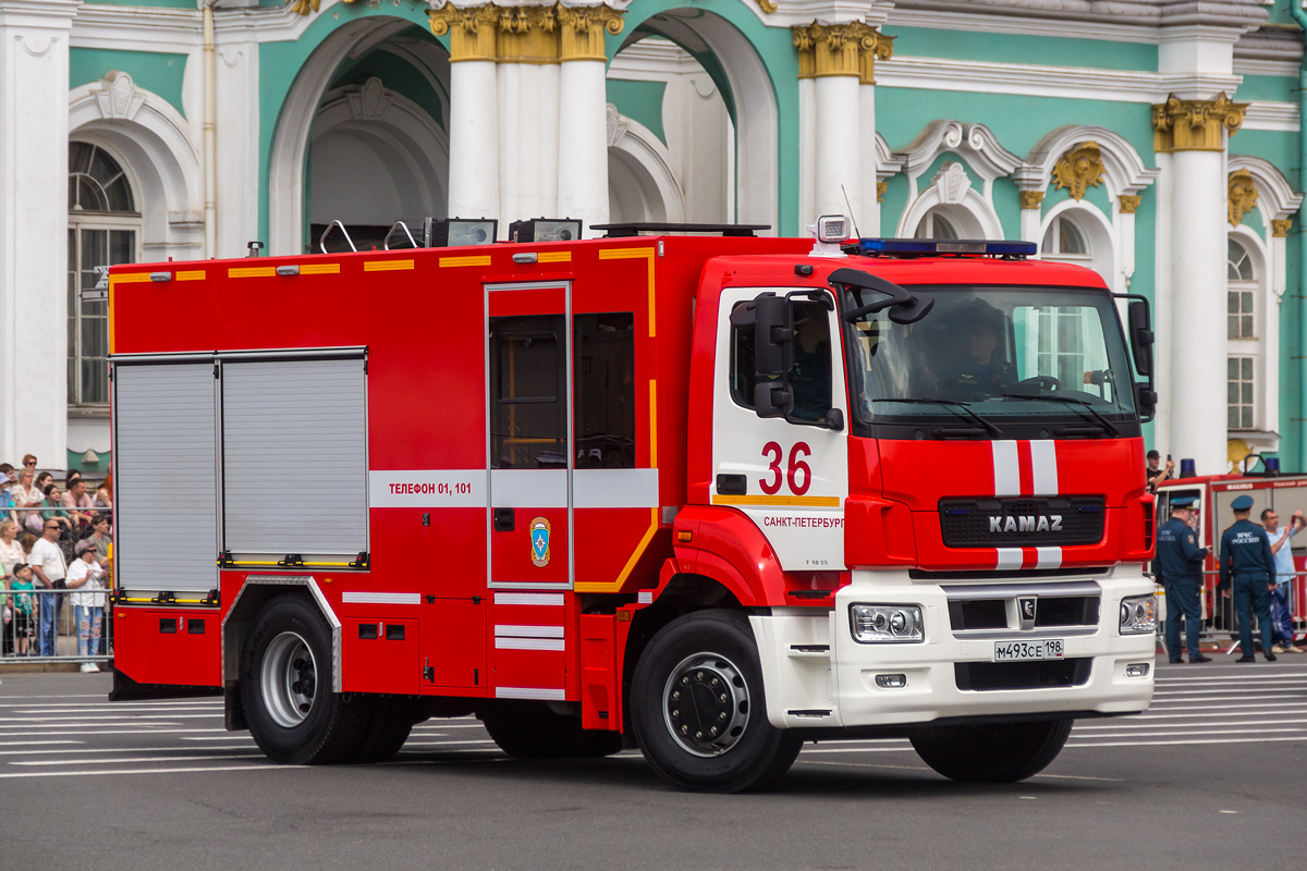 Санкт-Петербург, № М 493 СЕ 198 — КамАЗ-5325-G5(69); Санкт-Петербург — Парад, посвящённый 220-летию со дня образования пожарной охраны Санкт‑Петербурга (30.06.2023 г.)