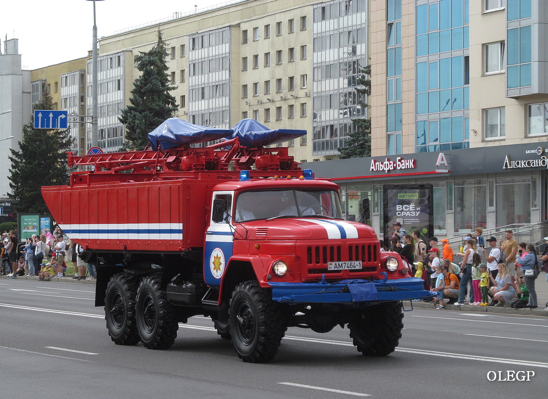 Брестская область, № АМ 7464-1 — ЗИЛ-131 (общая модель); Минск — День пожарной службы 2023