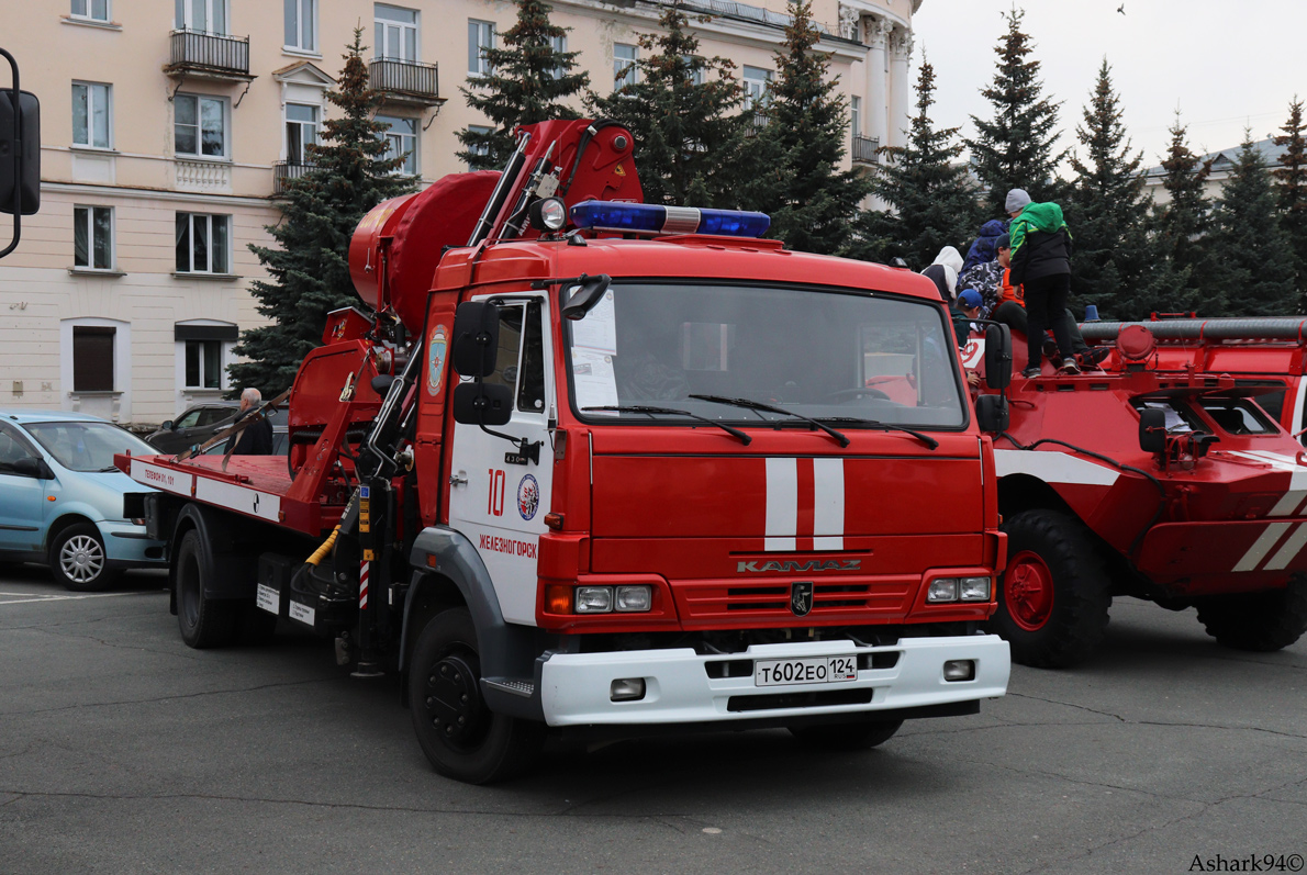 Красноярский край, № Т 602 ЕО 124 — КамАЗ-4308-H3(99); Красноярский край — Выставка пожарной техники в честь 70-летия ФГКУ "Специальное Управление ФПС № 2 МЧС России"