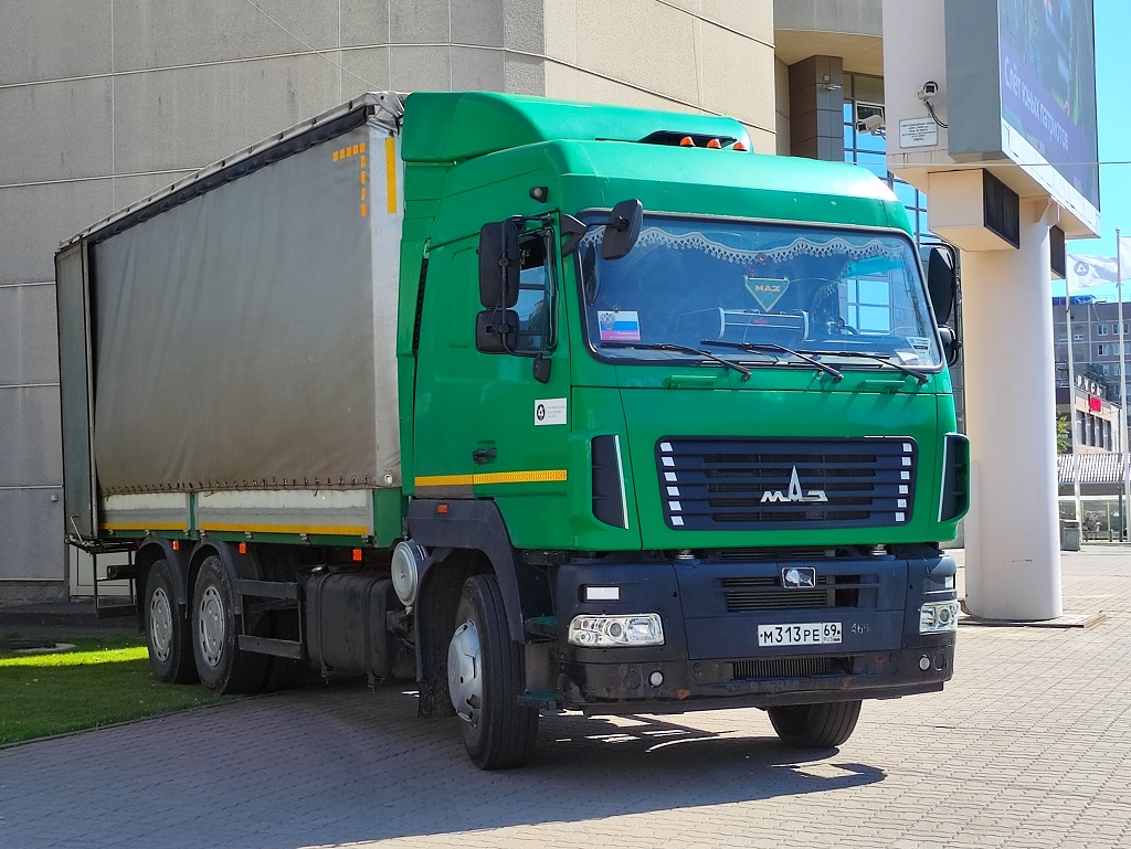 Тверская область, № М 313 РЕ 69 — МАЗ-6312B9