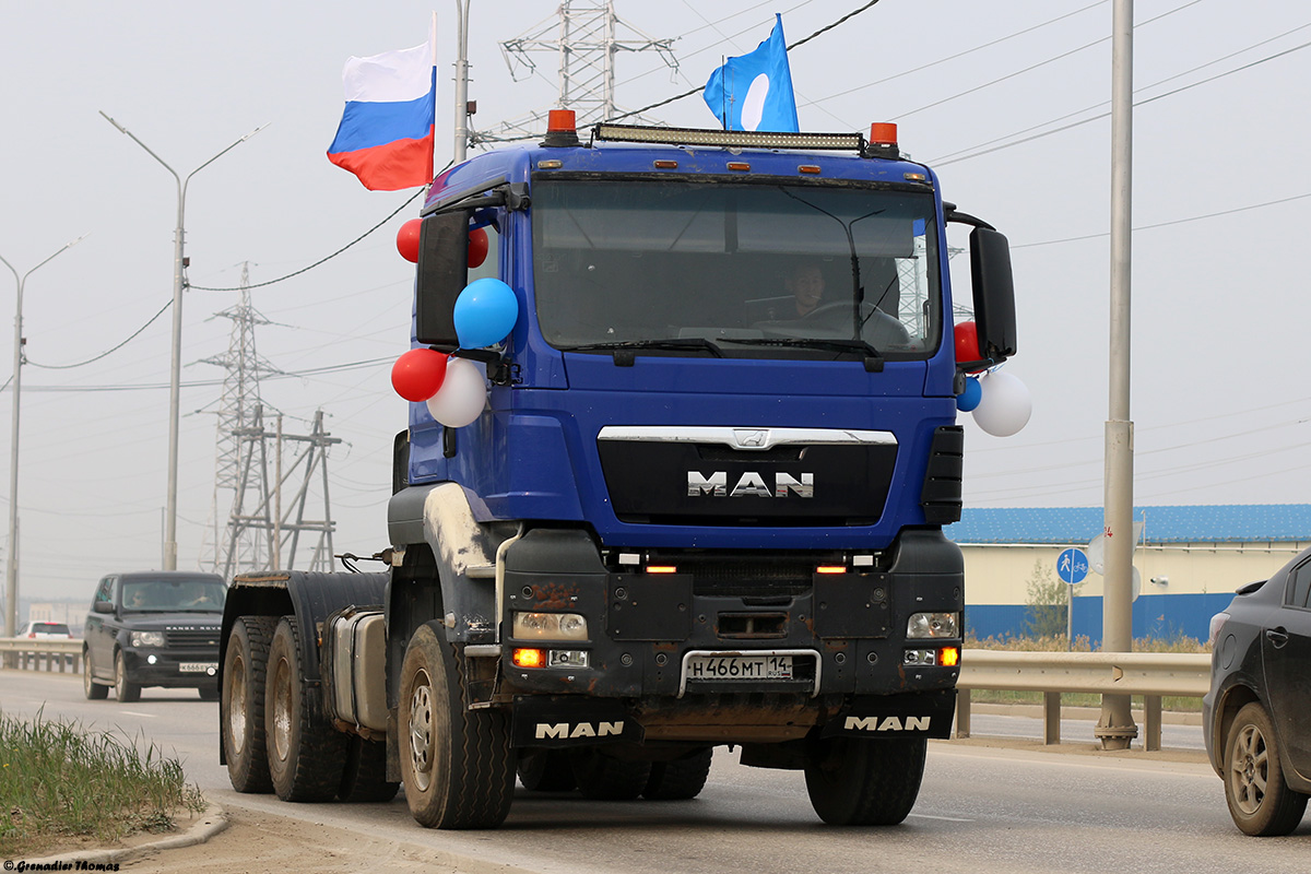 Саха (Якутия), № Н 466 МТ 14 — MAN TGS 33.480