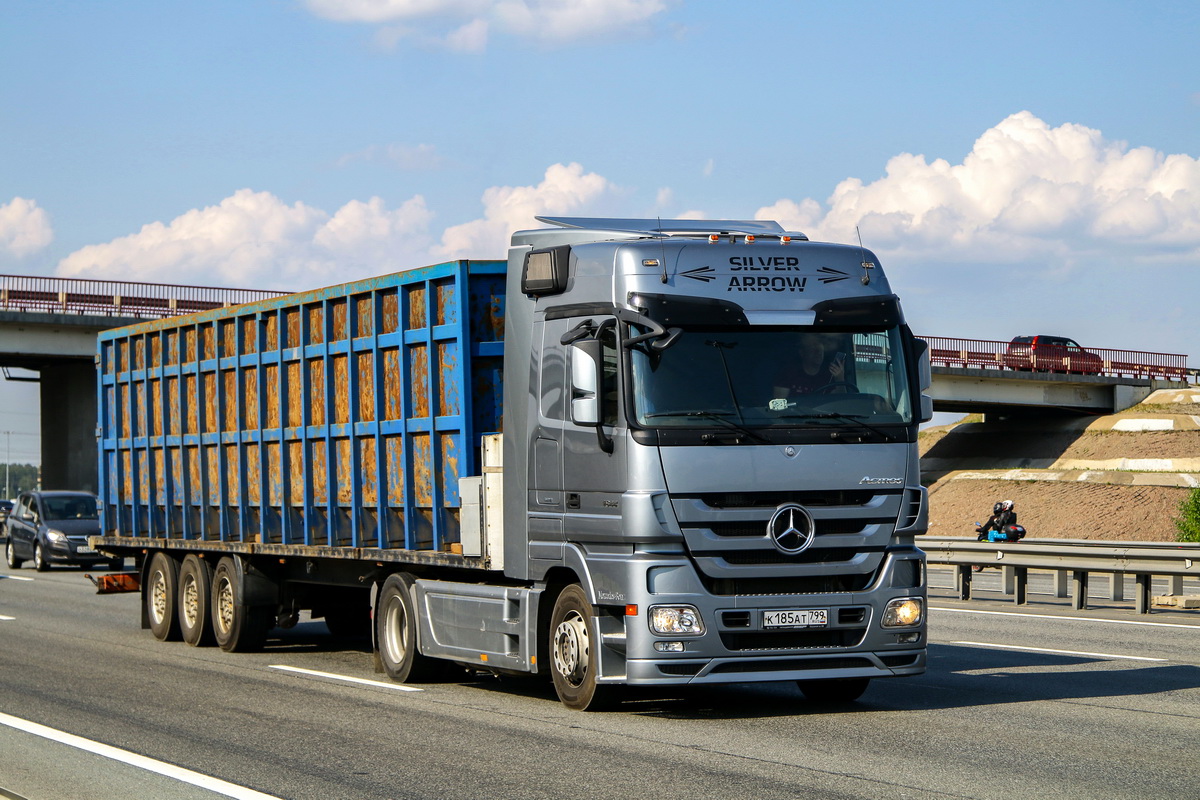 Москва, № К 185 АТ 799 — Mercedes-Benz Actros ('2009) 1844; Mercedes-Benz Actros ('2009) "Silver Arrow" (Ленинградская область)