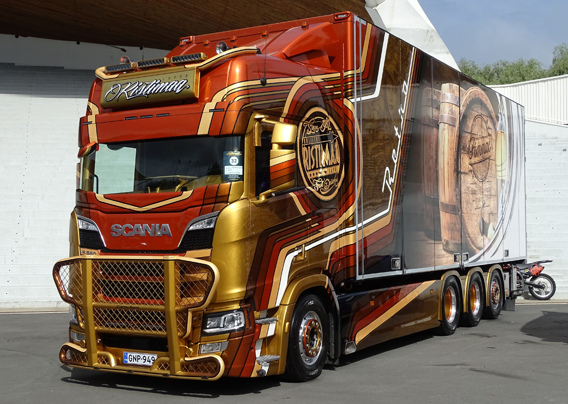 Финляндия, № GNP-949 — Scania ('2016) R-Series (общ. м); Эстония — Tallinn Truck Show 2023