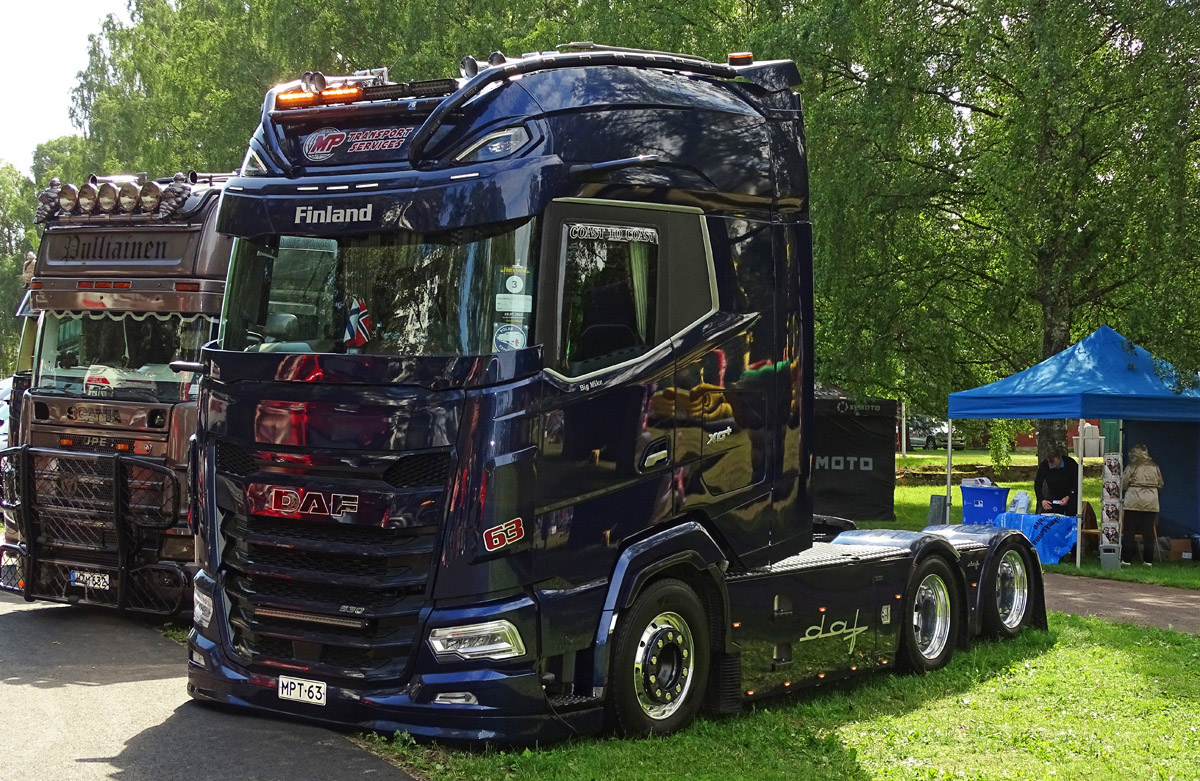 Финляндия, № MPT-63 — DAF ('2021) XG+ FTS; Эстония — Tallinn Truck Show 2023