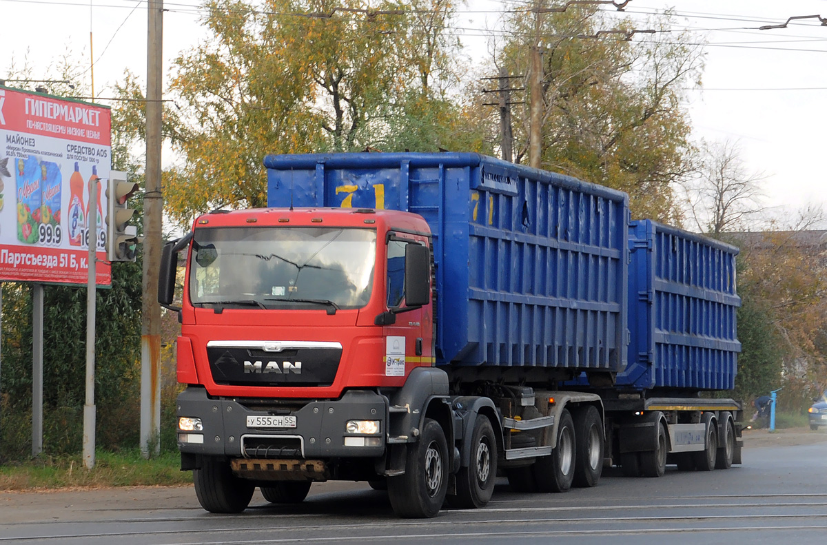 Омская область, № У 555 СН 55 — MAN TGS 41.480