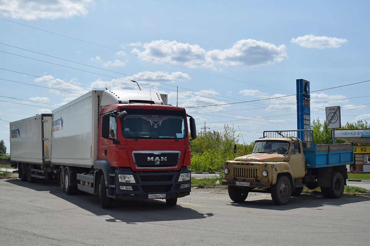 Алтайский край, № А 098 НР 122 — MAN TGS 26.350; Алтайский край, № А 346 НР 22 — ГАЗ-52-04