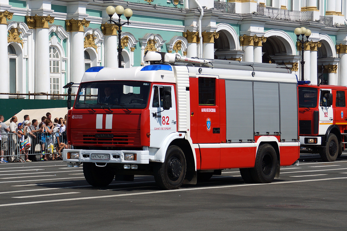 Санкт-Петербург, № В 974 ЕУ 178 — КамАЗ-43253-A3(96); Санкт-Петербург — Парад, посвящённый 210-летию со дня образования пожарной охраны Санкт‑Петербурга (29.06.2013)