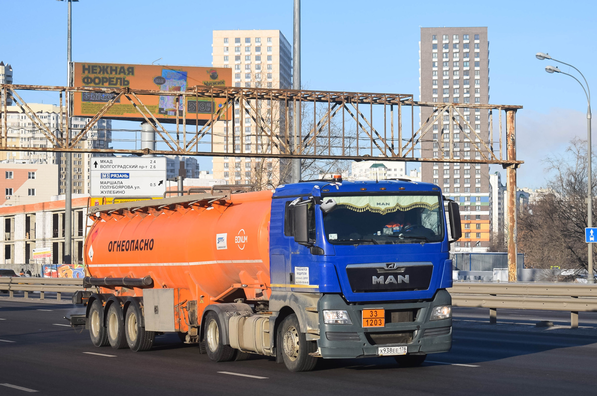 Санкт-Петербург, № Х 938 ЕЕ 178 — MAN TGX ('2007) 18.400