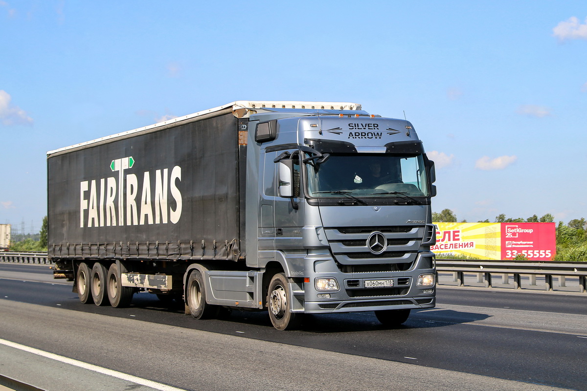 Санкт-Петербург, № Х 060 МН 178 — Mercedes-Benz Actros ('2009) 1844; Mercedes-Benz Actros ('2009) "Silver Arrow" (Ленинградская область)