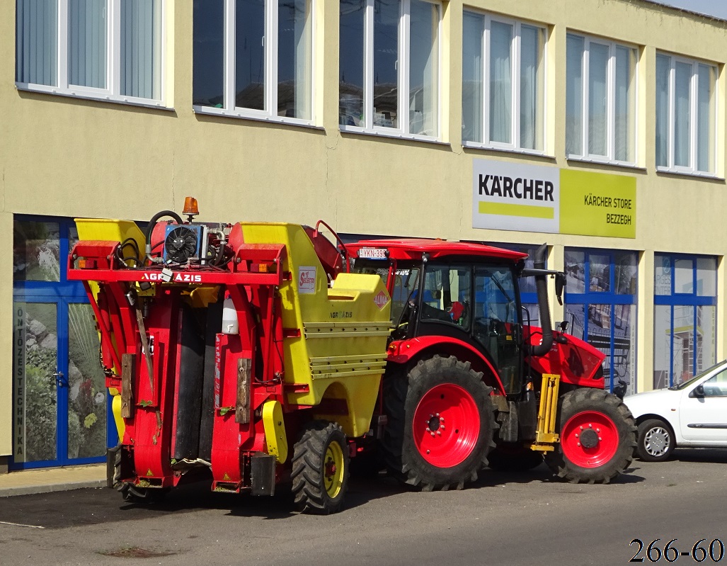Венгрия, № YKN-396 — Zetor Proxima (общая модель); Венгрия — Сбор винограда в Венгрии; Прицепы сельскохозяйственные — Комбайны прицепные (общая)