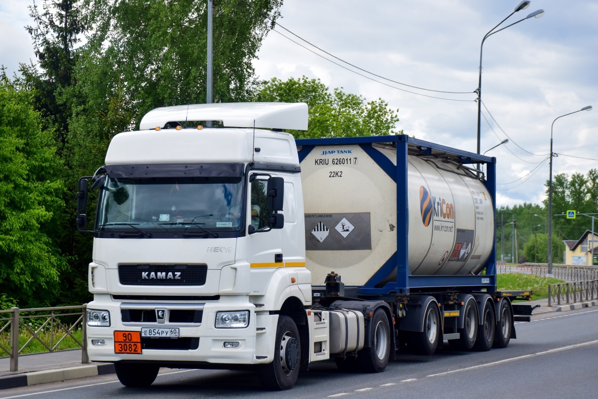 Псковская область, № Е 854 РУ 60 — КамАЗ-5490-S5(87)