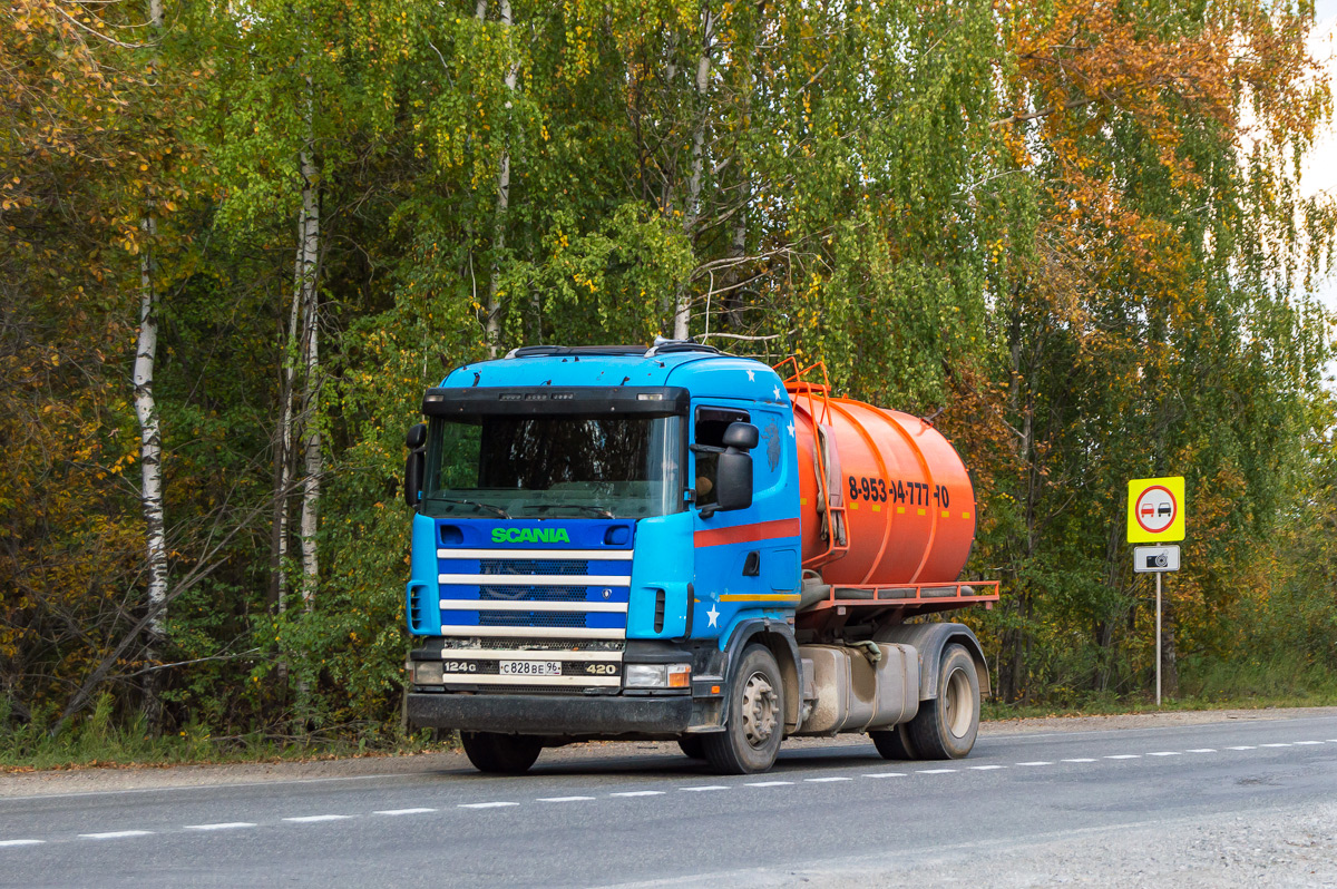 Свердловская область, № С 828 ВЕ 96 — Scania ('1996) P124C