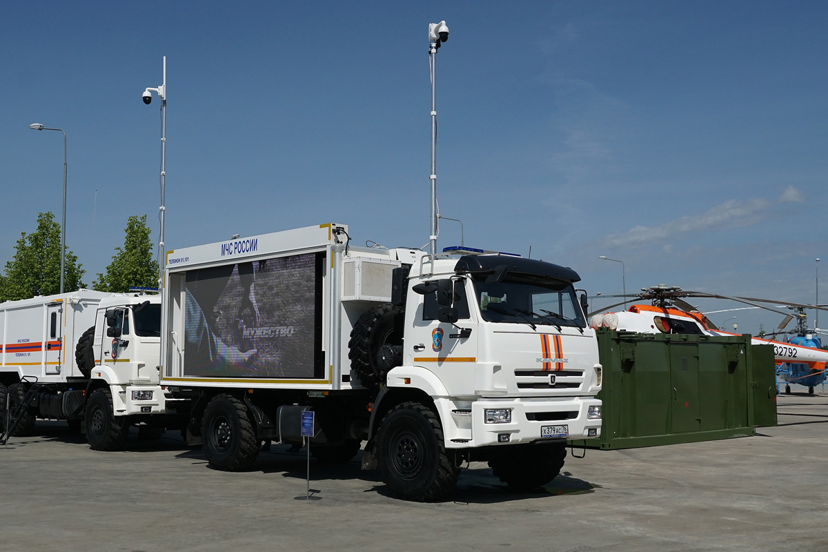 Ярославская область, № Х 379 АС 76 — КамАЗ-43502-D5(66); Московская область — Выставка "Комплексная безопасность — 2024"