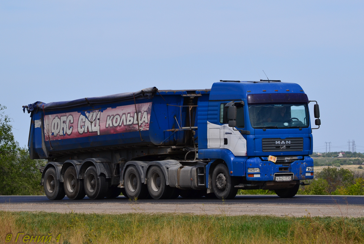 Волгоградская область, № А 960 ТЕ 34 — MAN TGA 33.480