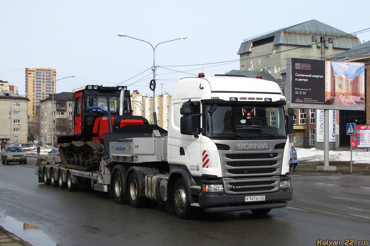 Алтайский край, № Р 141 ХС 22 — Scania ('2013) G440; Алтайский край, № АР 1702 22 — Meusburger Новтрак (общая модель) [X4T]; Алтайский край — Новая спецтехника