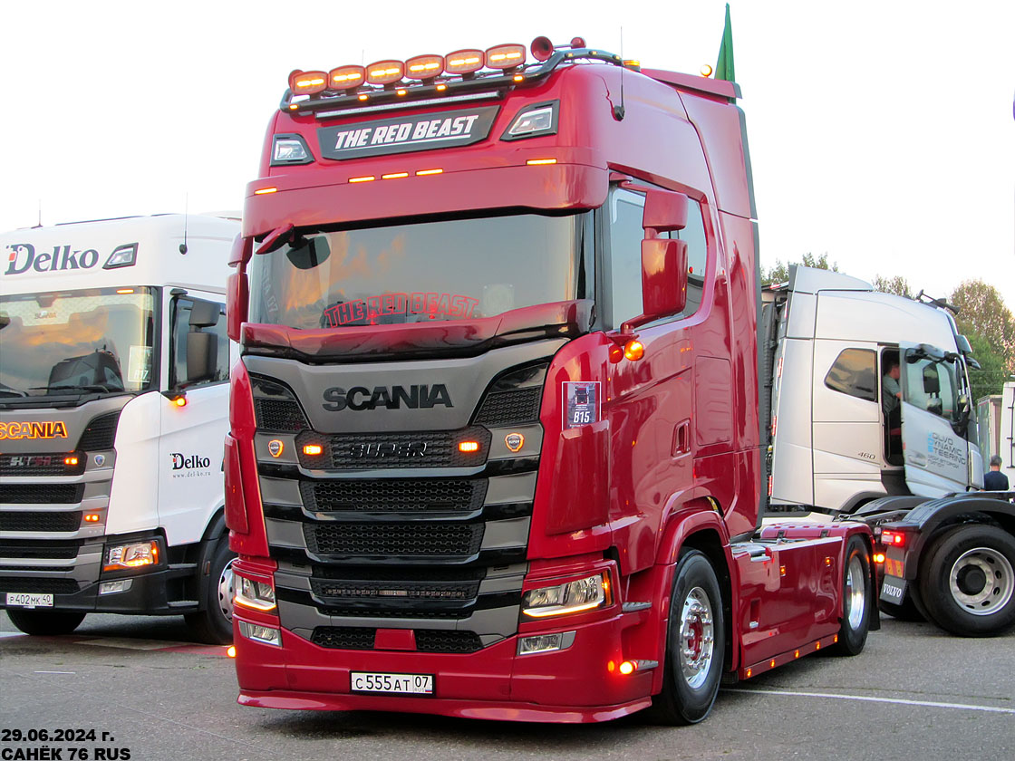 Кабардино-Балкария, № С 555 АТ 07 — Scania ('2016) S440; Московская область — Фестиваль TruckDay 2024