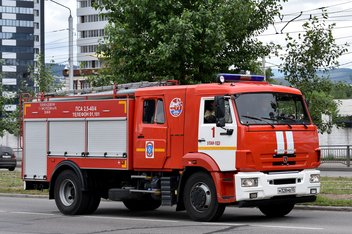 Бурятия, № М 328 МВ 03 — КамАЗ-43253-R4(28)