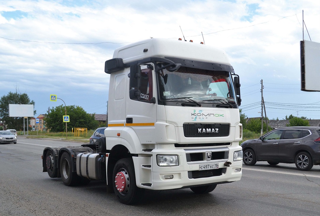 Удмуртия, № С 497 ХС 18 — КамАЗ-65209-S5(87)