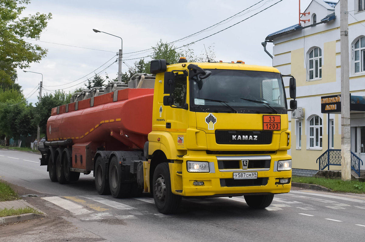 Тверская область, № У 587 СМ 69 — КамАЗ-65206-S5(87)