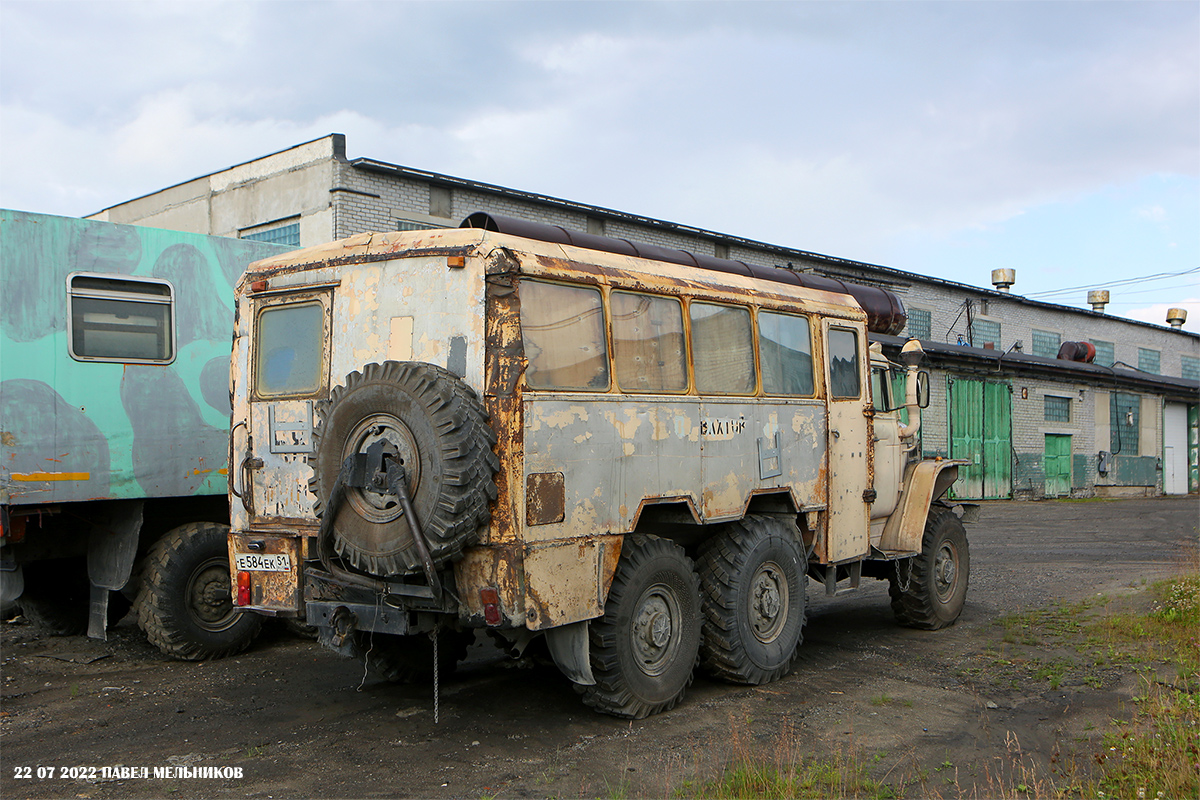 Мурманская область, № Е 584 ЕК 51 — Урал-375 (общая модель)