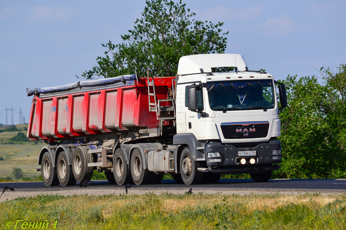 Волгоградская область, № В 730 КО 134 — MAN TGS 33.480