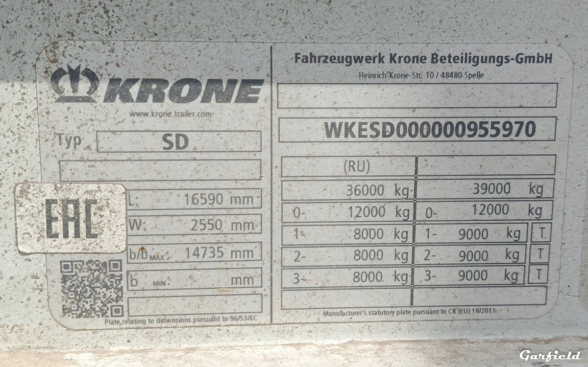 Красноярский край, № АТ 1506 38 — Krone SDP 27 Profi Liner / SDP 24