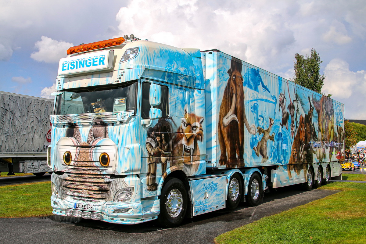 Германия, № LM-EE 123 — DAF XF Euro6 FTG; Финляндия — Power Truck Show 2019