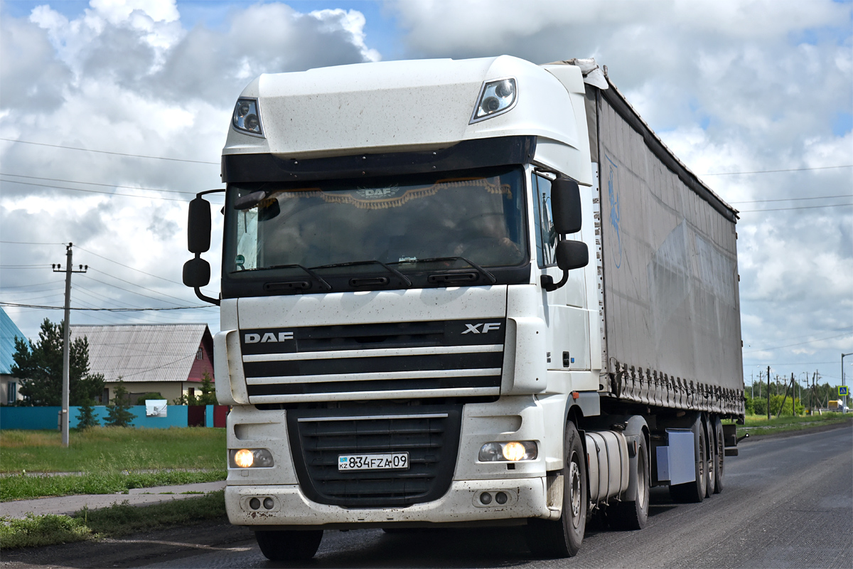 Карагандинская область, № 834 FZA 09 — DAF XF105 FT