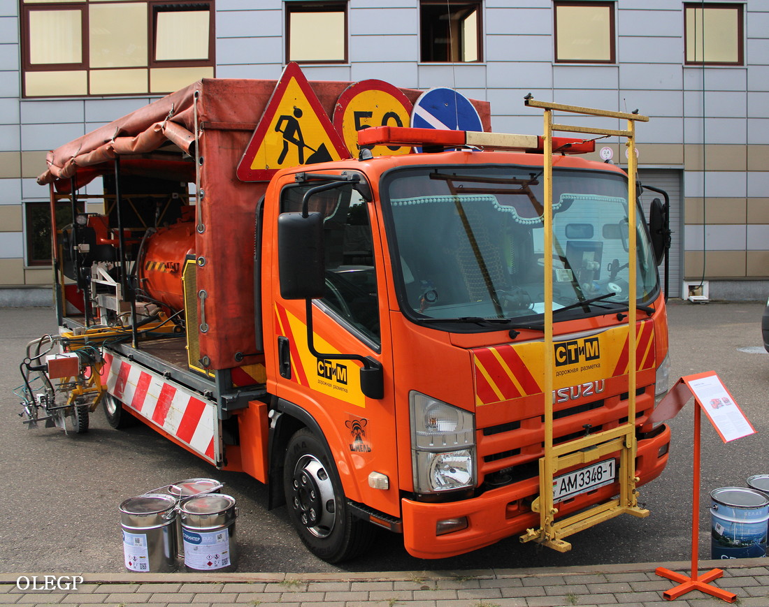 Брестская область, № АМ 3348-1 — Isuzu Elf (общая модель); Витебская область — Семинар по эксплуатации республиканских автомобильных дорог 2024