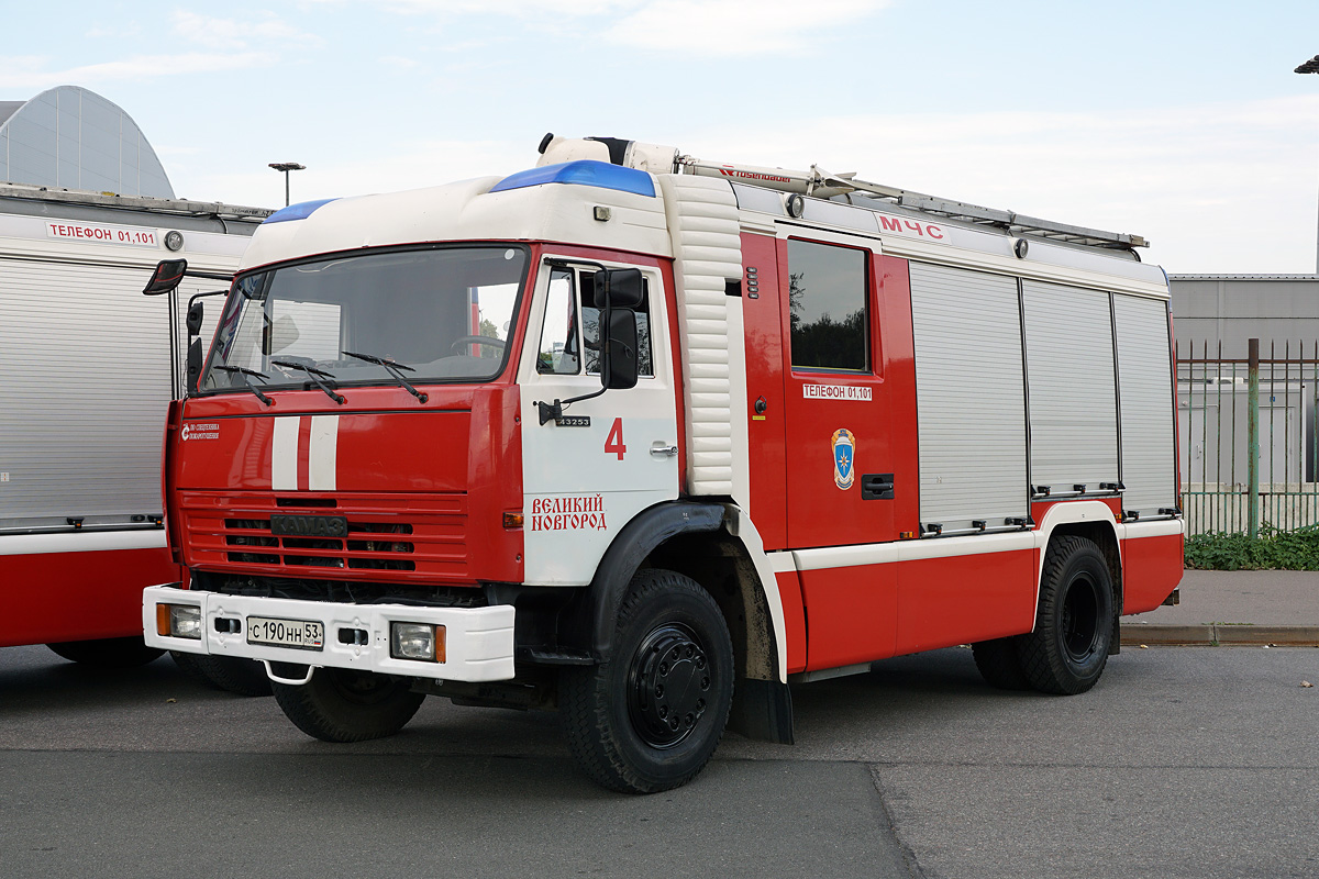 Новгородская область, № С 190 НН 53 — КамАЗ-43253-A3(96); Санкт-Петербург — Финал соревнований по скоростному маневрированию на пожарных автомобилях "Трасса-01", 14.09.2024