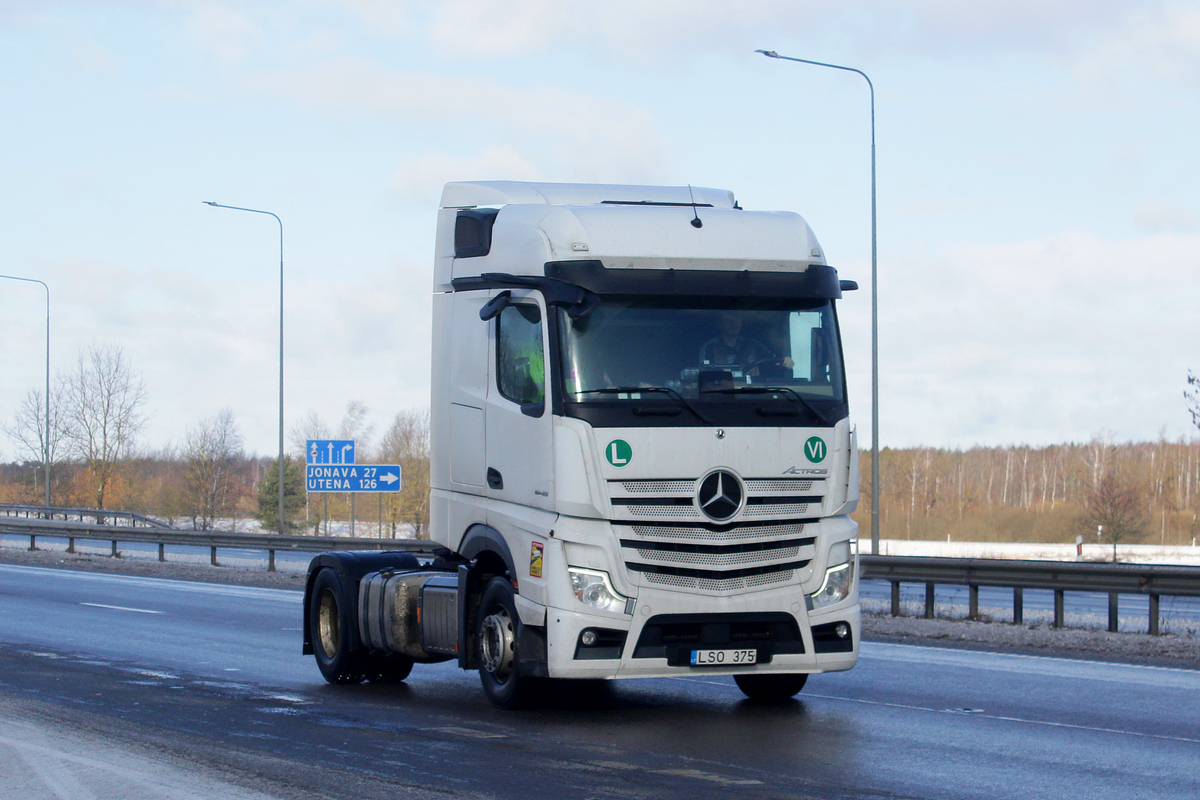Литва, № LSO 375 — Mercedes-Benz Actros ('2018)