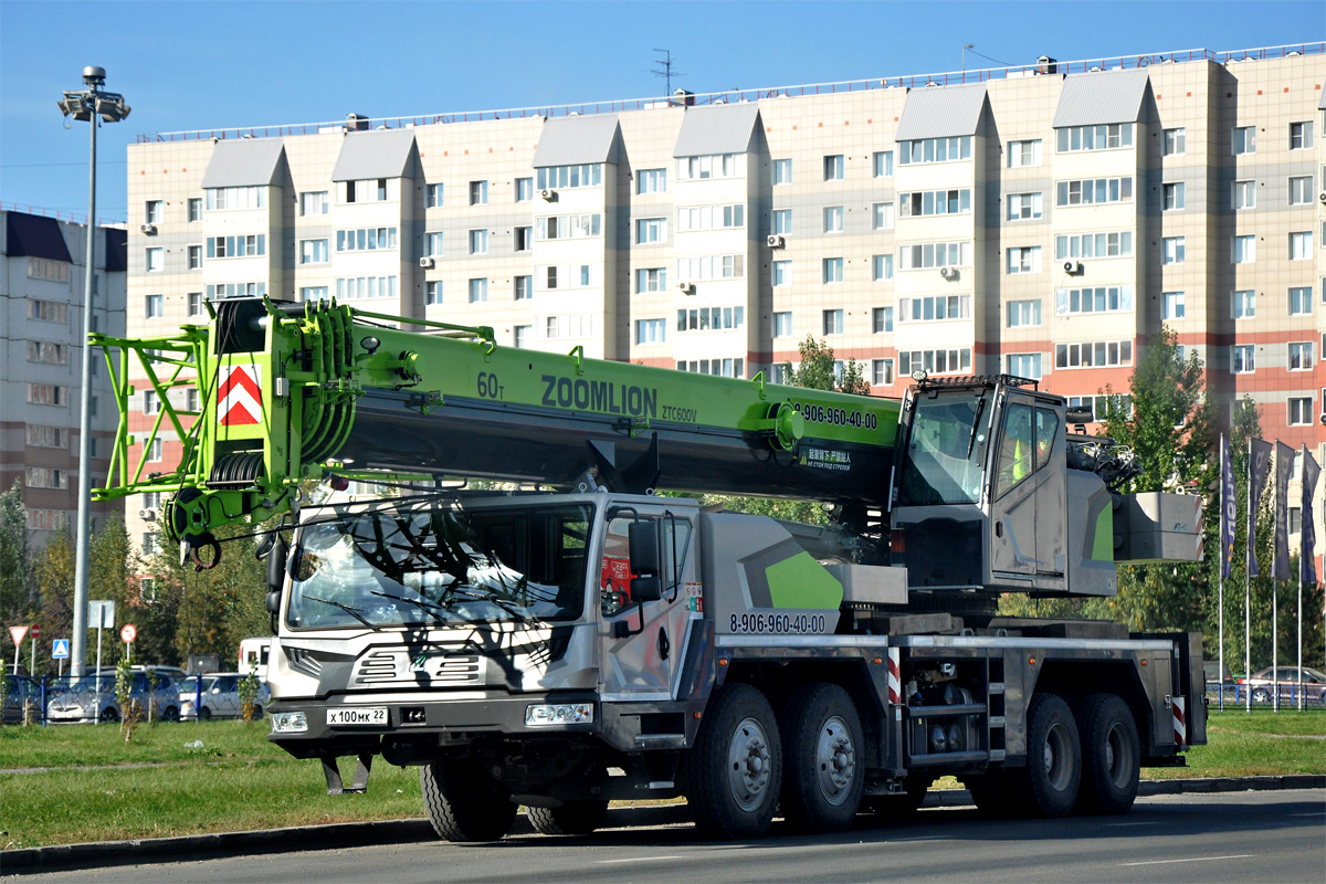 Алтайский край, № Х 100 МК 22 — Zoomlion ZLJ5440JQZV (ZTC600V)