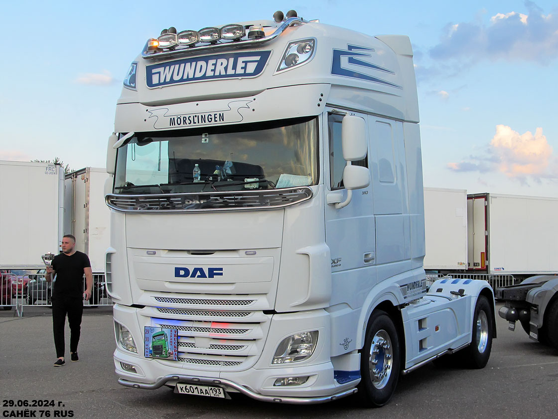 Краснодарский край, № К 601 АА 193 — DAF XF Euro6 FT; Московская область — Фестиваль TruckDay 2024